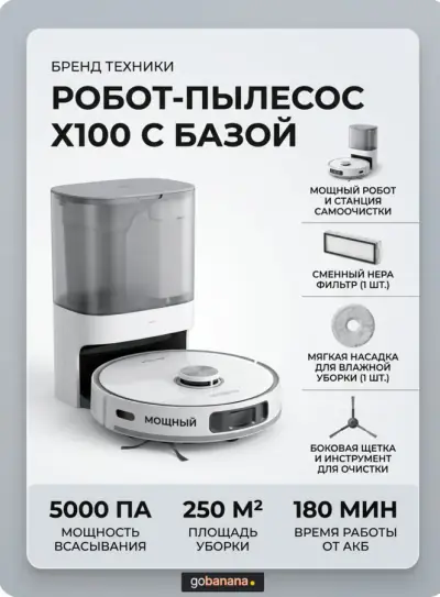 Карточка товара для маркетплейса (WB / Ozon), сгенерированная в GoBanana — пример 17