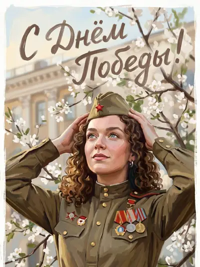 Генератор печатей нейросетью — смежный пример «Винтажная открытка»