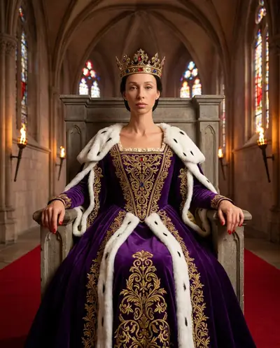 Замена лица на фото — пример «Королева на троне»
