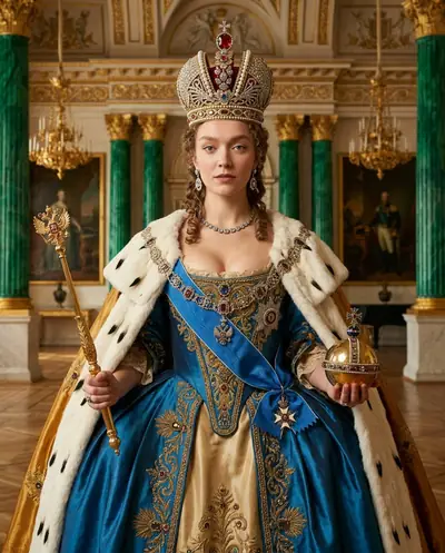 Замена лица на фото — пример «Русская императрица»